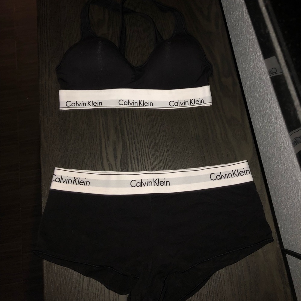 Black Calvin Klein bra set
